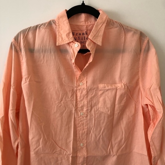 New Frank & Eileen Orange Luke Shirt S - Picture 5 of 9